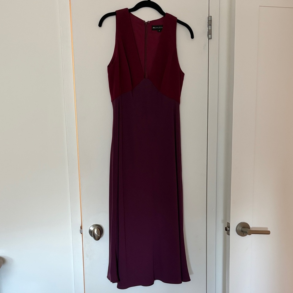 Jill Stuart Two-Tone Burgundy and Plum formal Dress